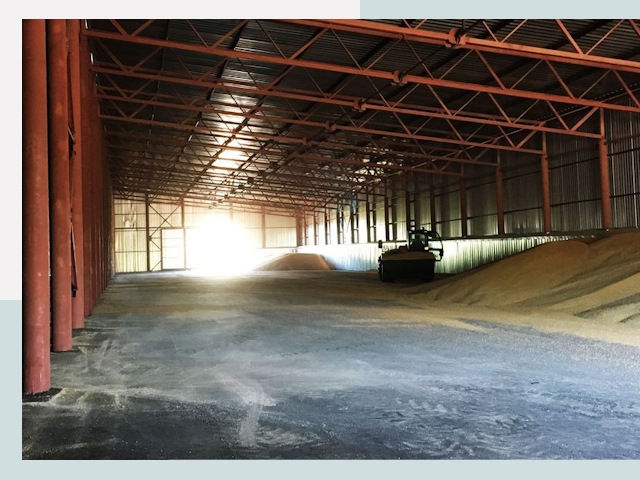 Строительство зернохранилищ в Камне-на-Оби