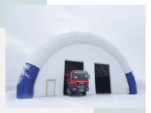 Мобильные ангары в Камне-на-Оби