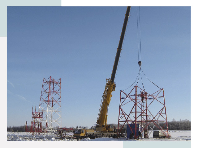 Монтаж вышек связи в Камне-на-Оби