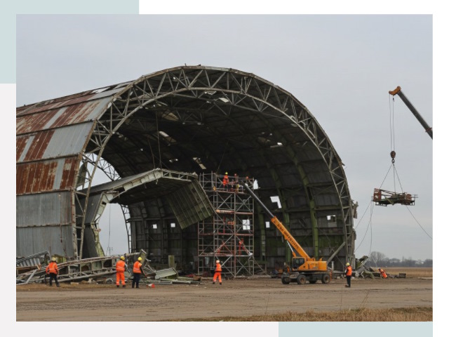 Демонтаж ангаров в Камне-на-Оби