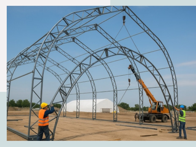 Монтаж ангаров в Камне-на-Оби от 609 руб. - Надежно и быстро